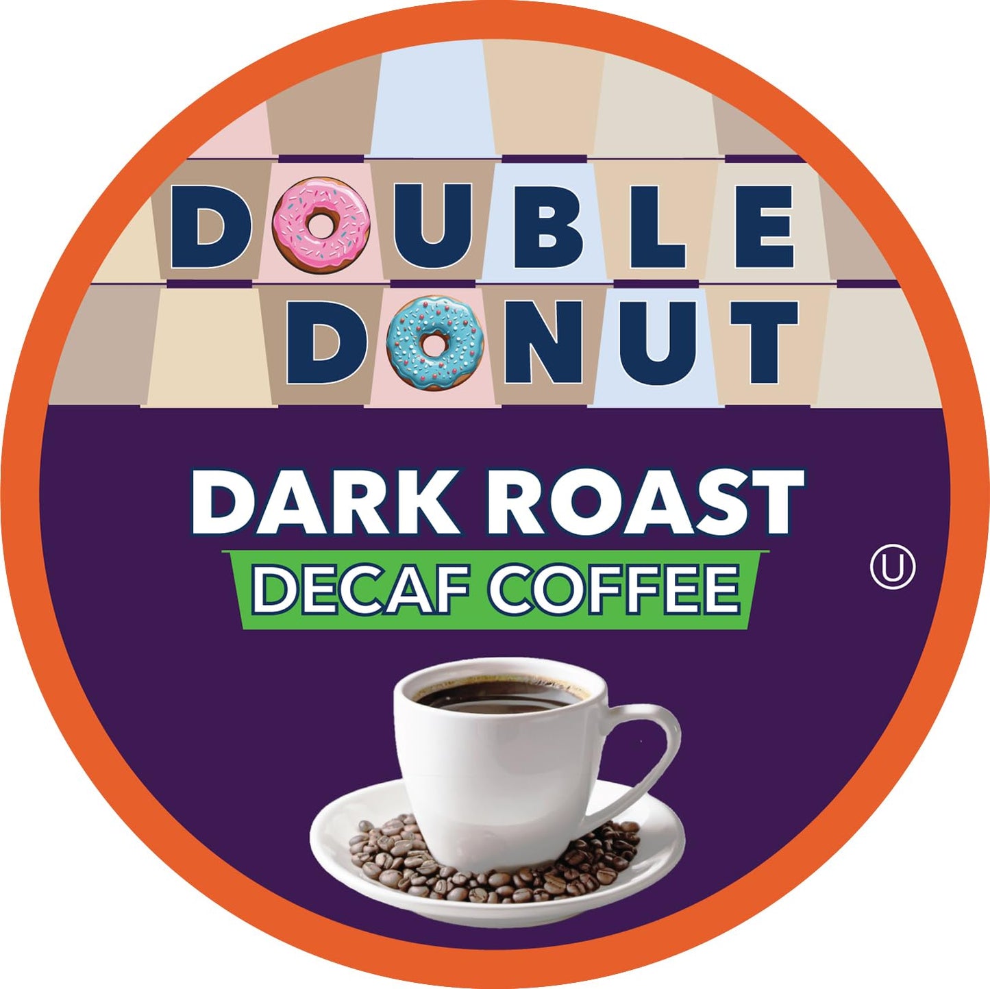 Double Donut Decaf Dark Roast Coffee Pods 80 Count