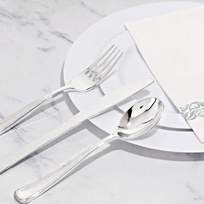 350-Piece Disposable Plates, Silverware & Cups Set For 50