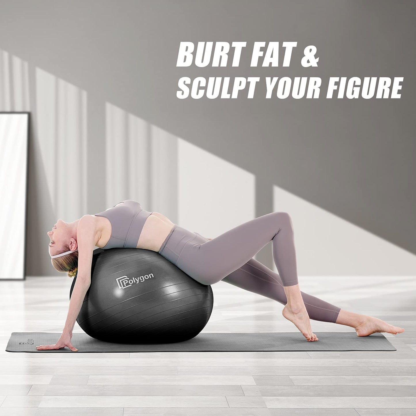 Polygon Anti-Burst Fitness Yoga Ball - 65CM