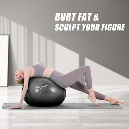 Polygon Anti-Burst Fitness Yoga Ball - 65CM