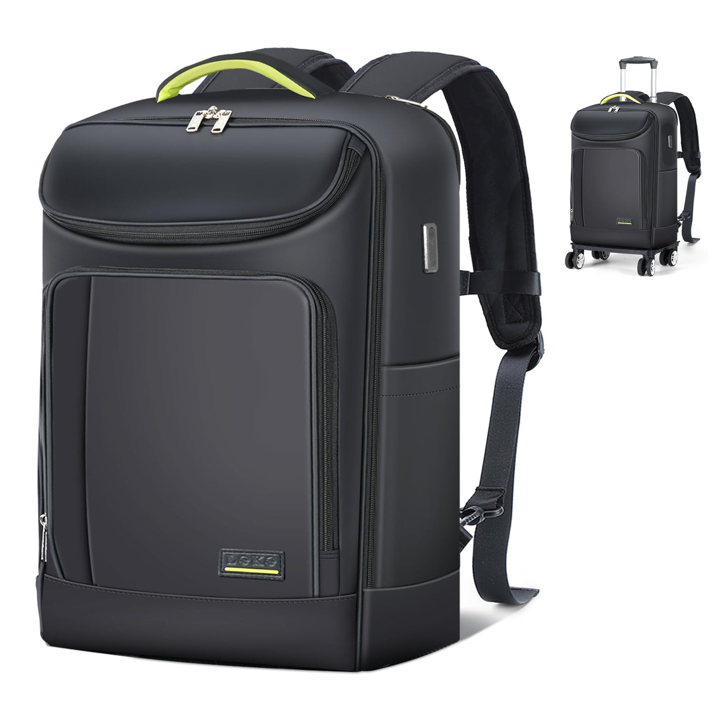 18" Waterproof Travel Backpack with 360° Wheels