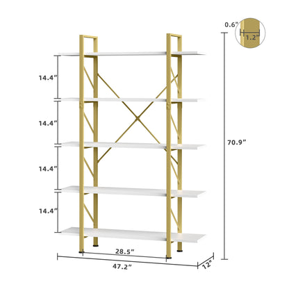 5-Tier YITAHOME Modern Bookshelf for Home Office