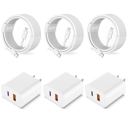 iPhone 14 Fast Charging Wall Charger 3-Pack