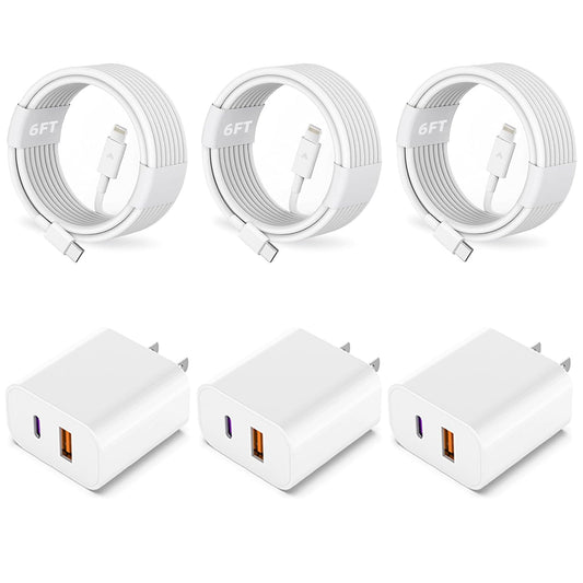 iPhone 14 Fast Charging Wall Charger 3-Pack
