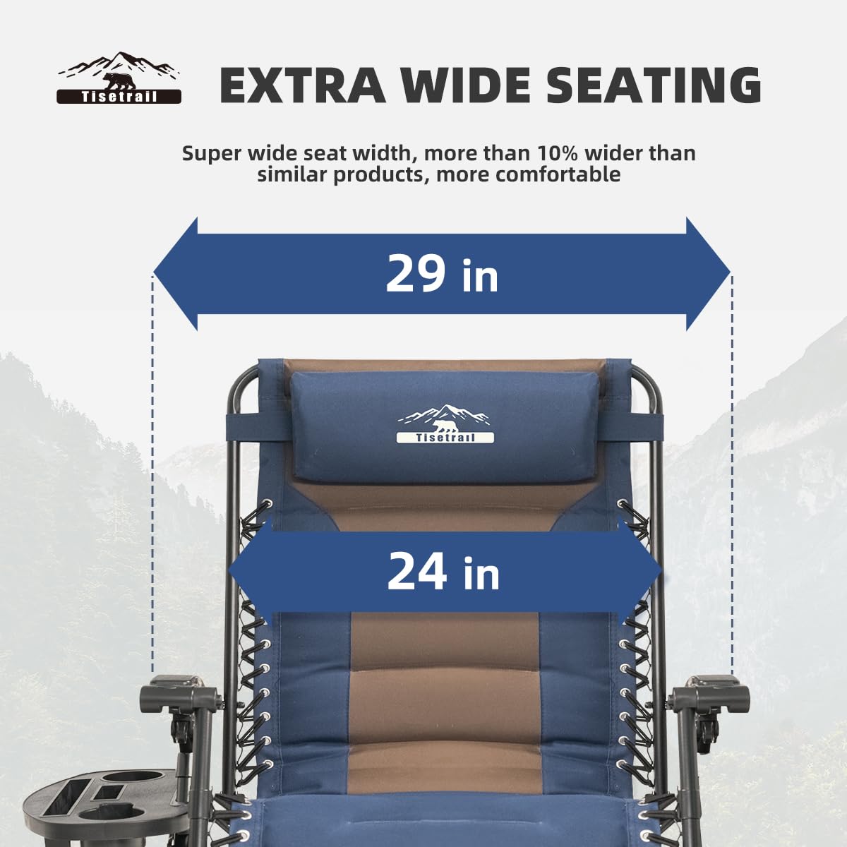 Set of 2 Oversized Reclining Lounge Chairs