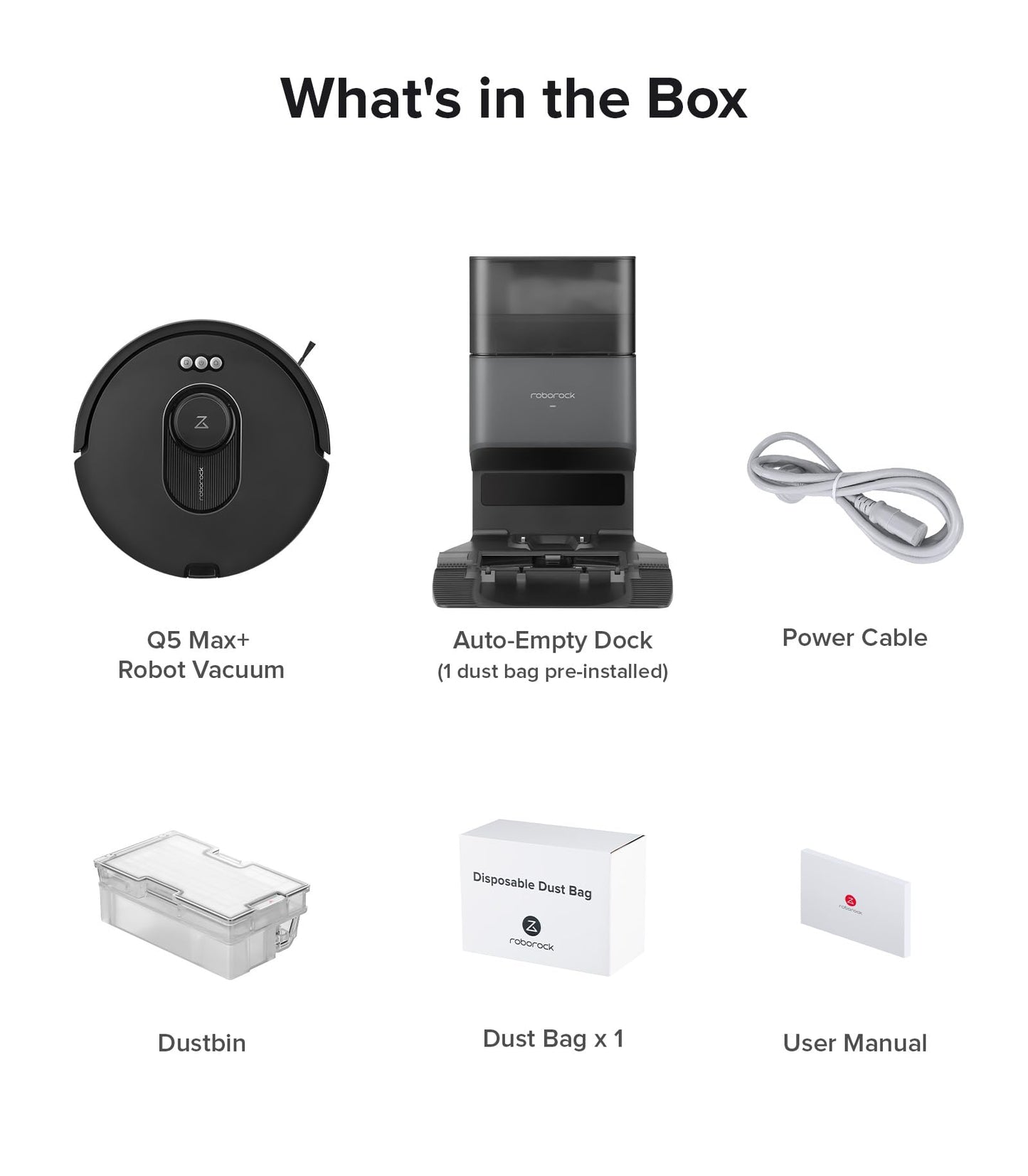 roborock Q5 Max+ Robot Vacuum with Self-Empty Dock