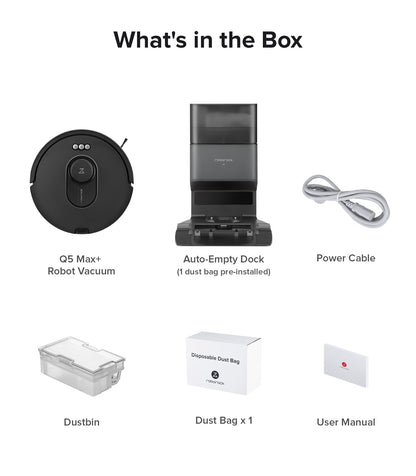 roborock Q5 Max+ Robot Vacuum with Self-Empty Dock