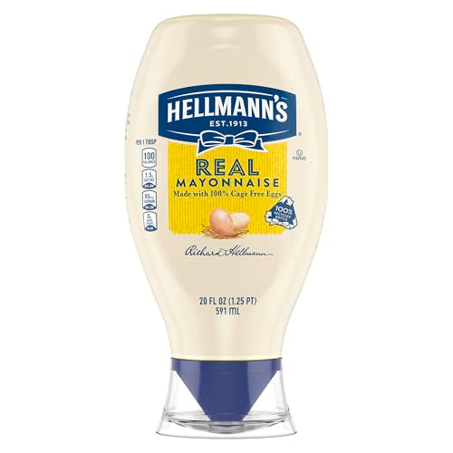 Hellmann's Real Mayonnaise Squeeze Bottle, 20 oz