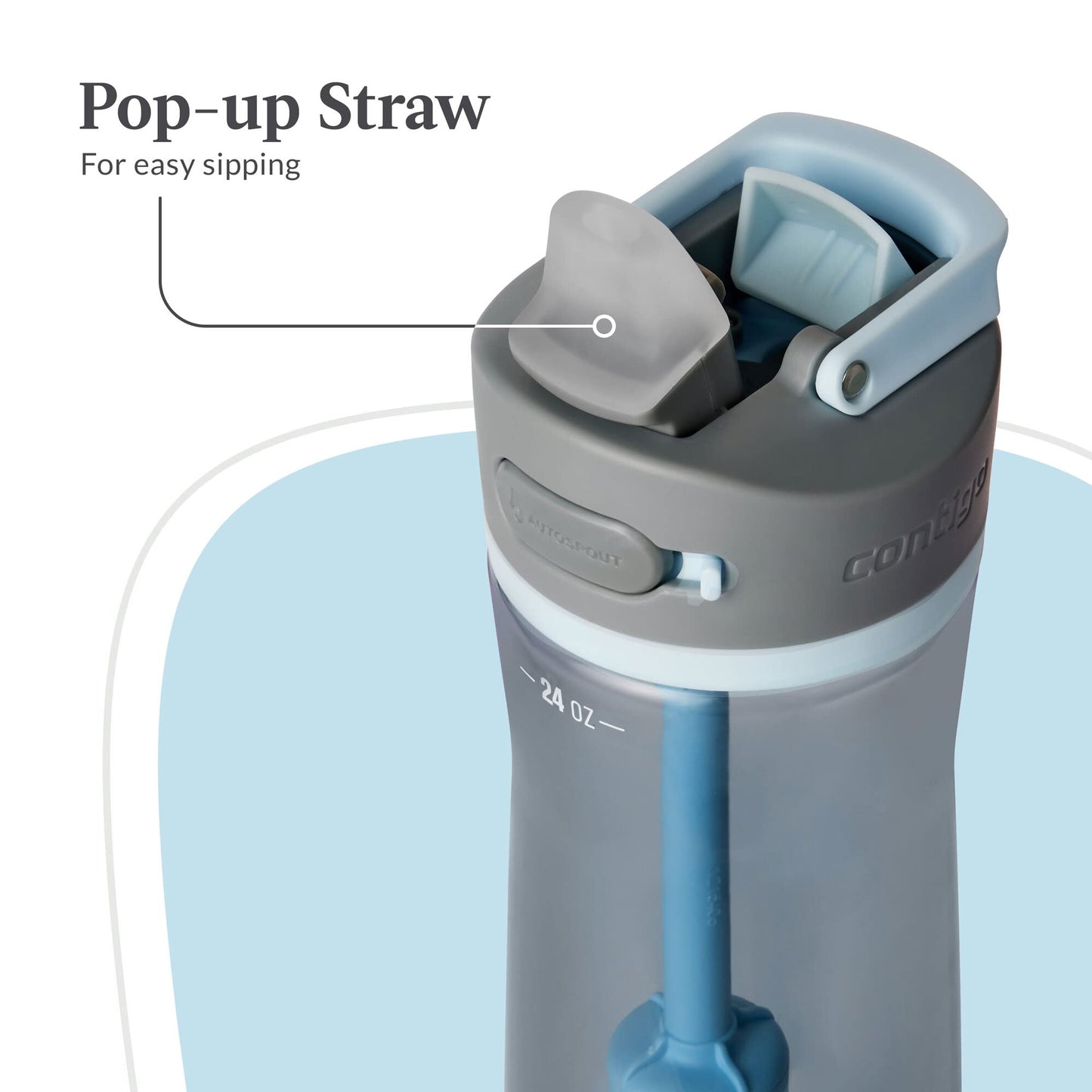 24 Oz Contigo Filter Water Bottle with AUTOSPOUT
