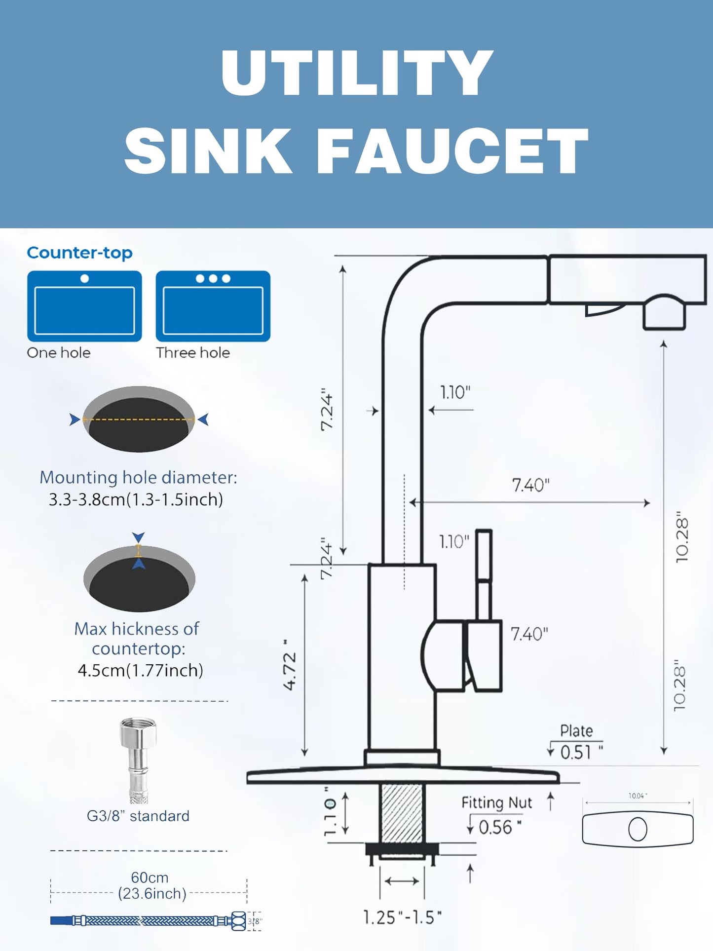 JOOM Black Pull Down Kitchen Faucet with Sprayer