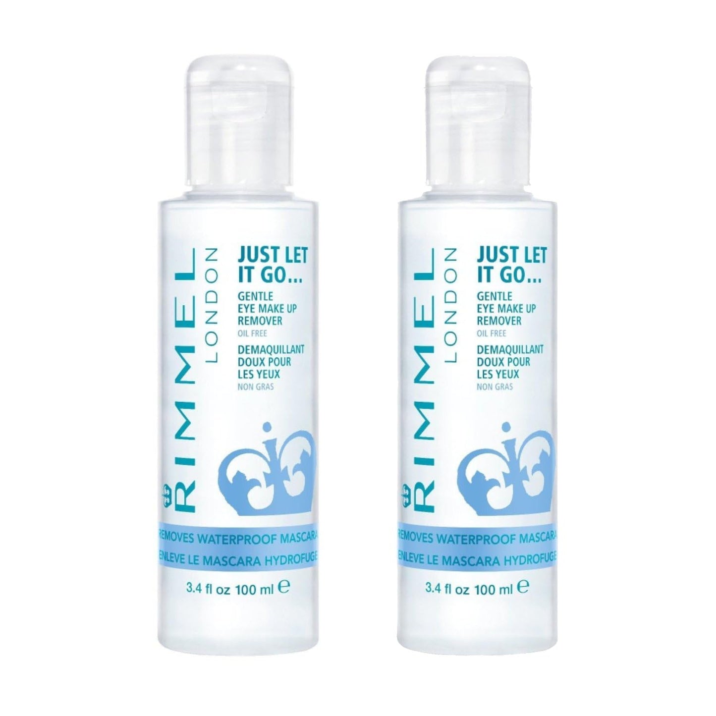 Rimmel Eye Makeup Remover, 3.4 Fl Oz, 2 Count