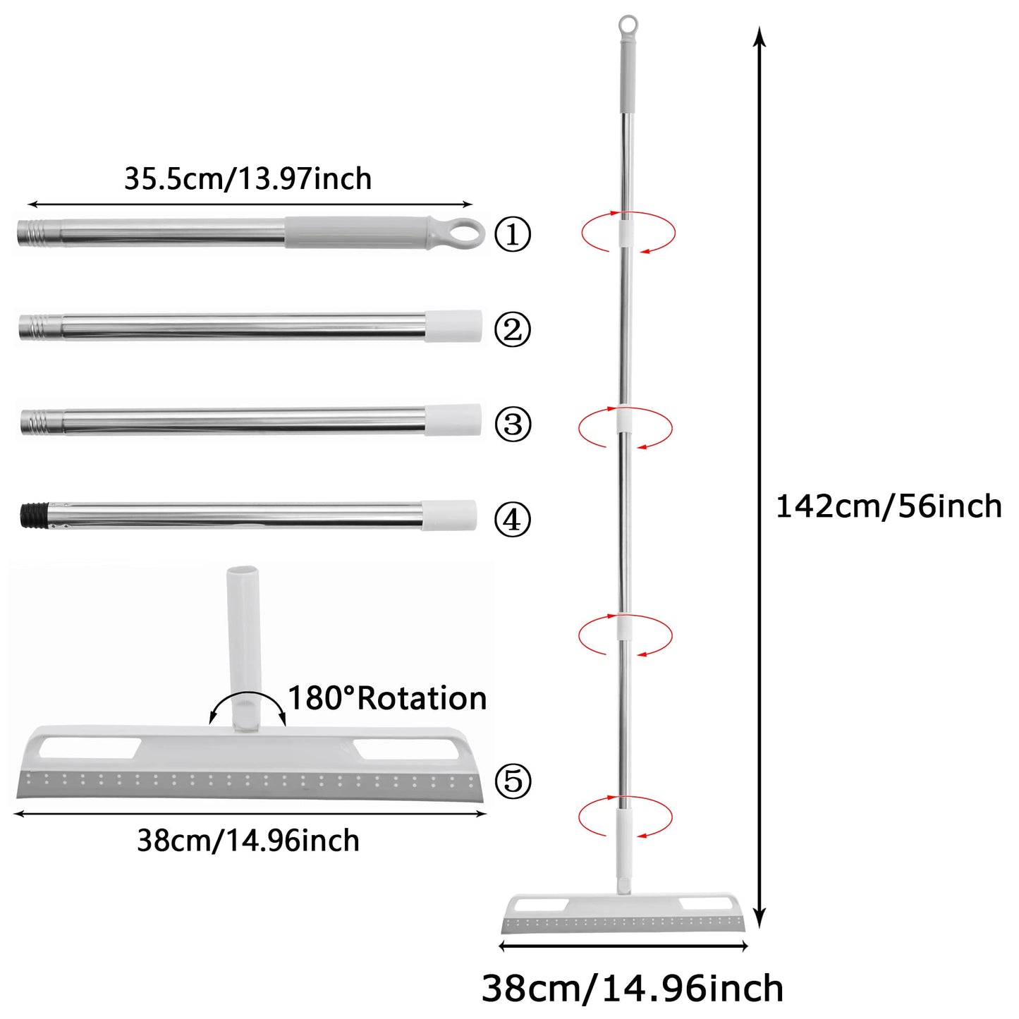 Multifunction Silicone Floor Squeegee for Cleaning
