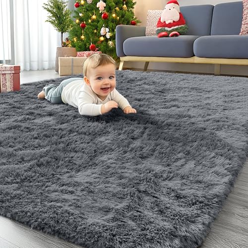 Machine Washable Shaggy Area Rug for Bedroom Living Room