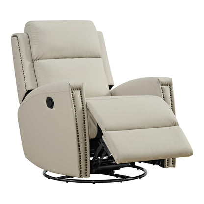 KISLOT Leather Recliner Chair with Swivel Rocker