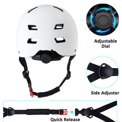 Skateboard Bike Helmet, Lightweight Adjustable, Multi-Sport for Bicycle Cycling Scooter Roller Skate Inline Skating Rollerblading, 3 Sizes for Kids, Youth,Adults