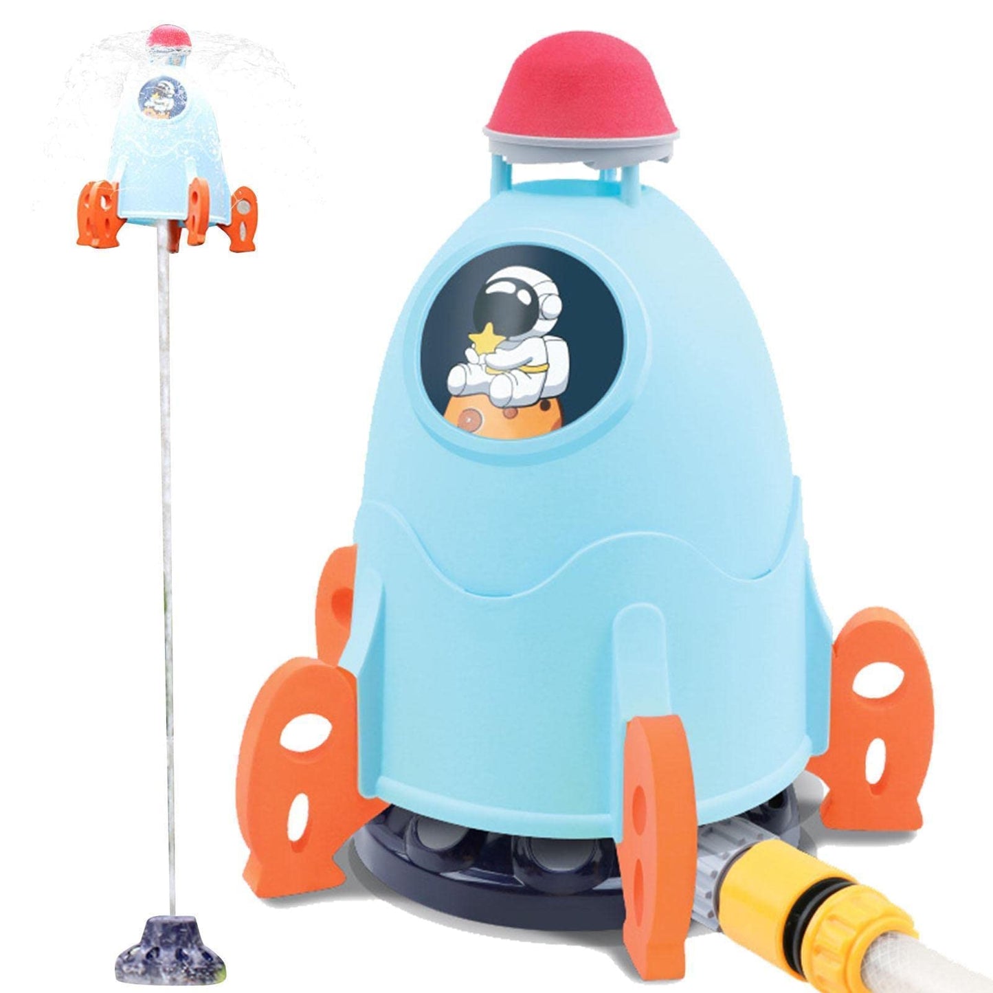 QDH Sprinkler for Kids Summer Toys 360-degree Rotation Kids' Sprinkler Water Rocket Kids' Sprinklers for Yard Outdoor Kids' Toys Water Summer Water Toys for Kids Outside Water Toys for Kids Ages 3-12