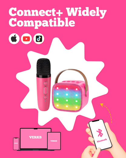 Karaoke Machine for Kids with Wireless Microphone