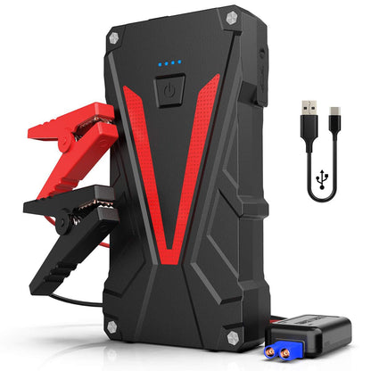 Car Battery Jump Starter 2500A 13800mAh Jump Box (8.0L Gas/7.0L Diesel) Portable Car Jump Starter Battery Pack 12V Lithium Car Battery Jumper Starter with German Jumper Cables, Fast Charge, Compact