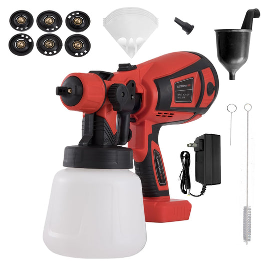 HONJAN Cordless Paint Sprayer with 6 Nozzles