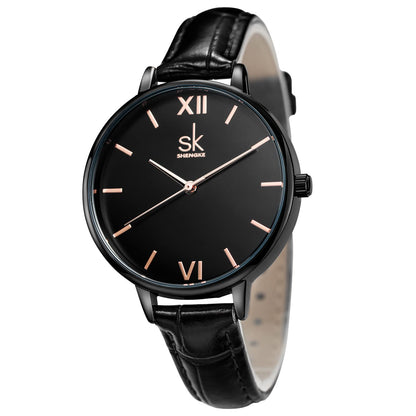 SHENGKE Ultra-Thin Casual Fashion Quartz Watch