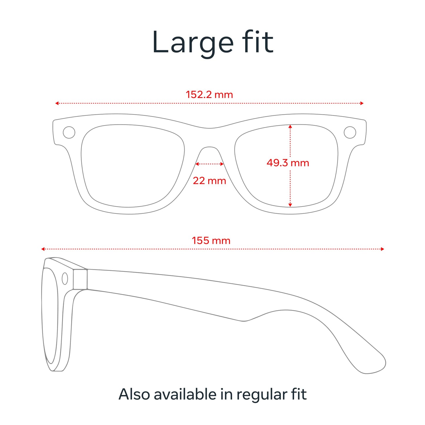Meta Ray-Ban Smart Glasses, Wayfarer Design