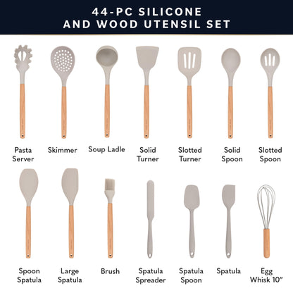 Home Hero 44-Piece Silicone Utensil Set