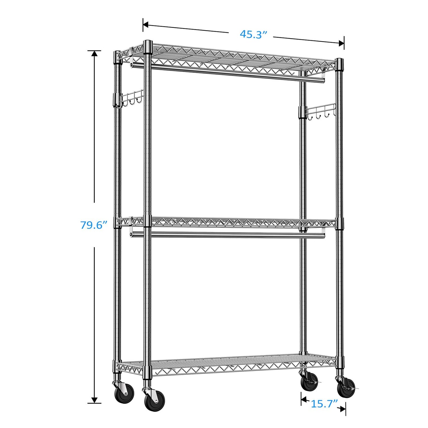 Heavy Duty Garment Rack with Wheels