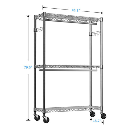 Heavy Duty Garment Rack with Wheels