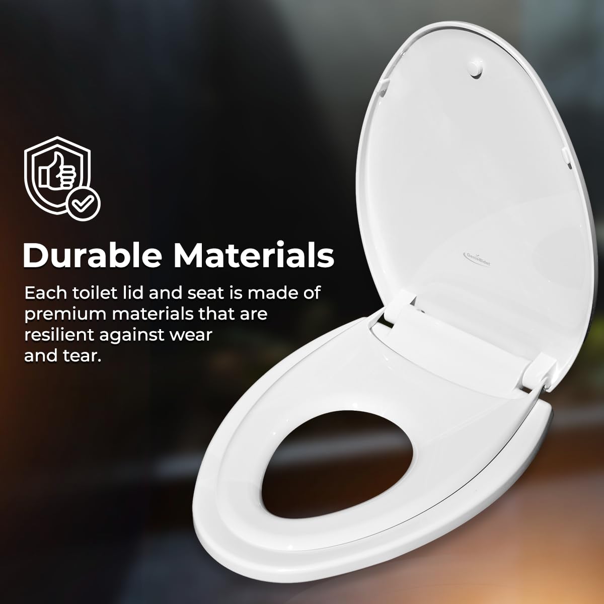 GenieBidet Slow Close Toilet Seat with Toddler Seat