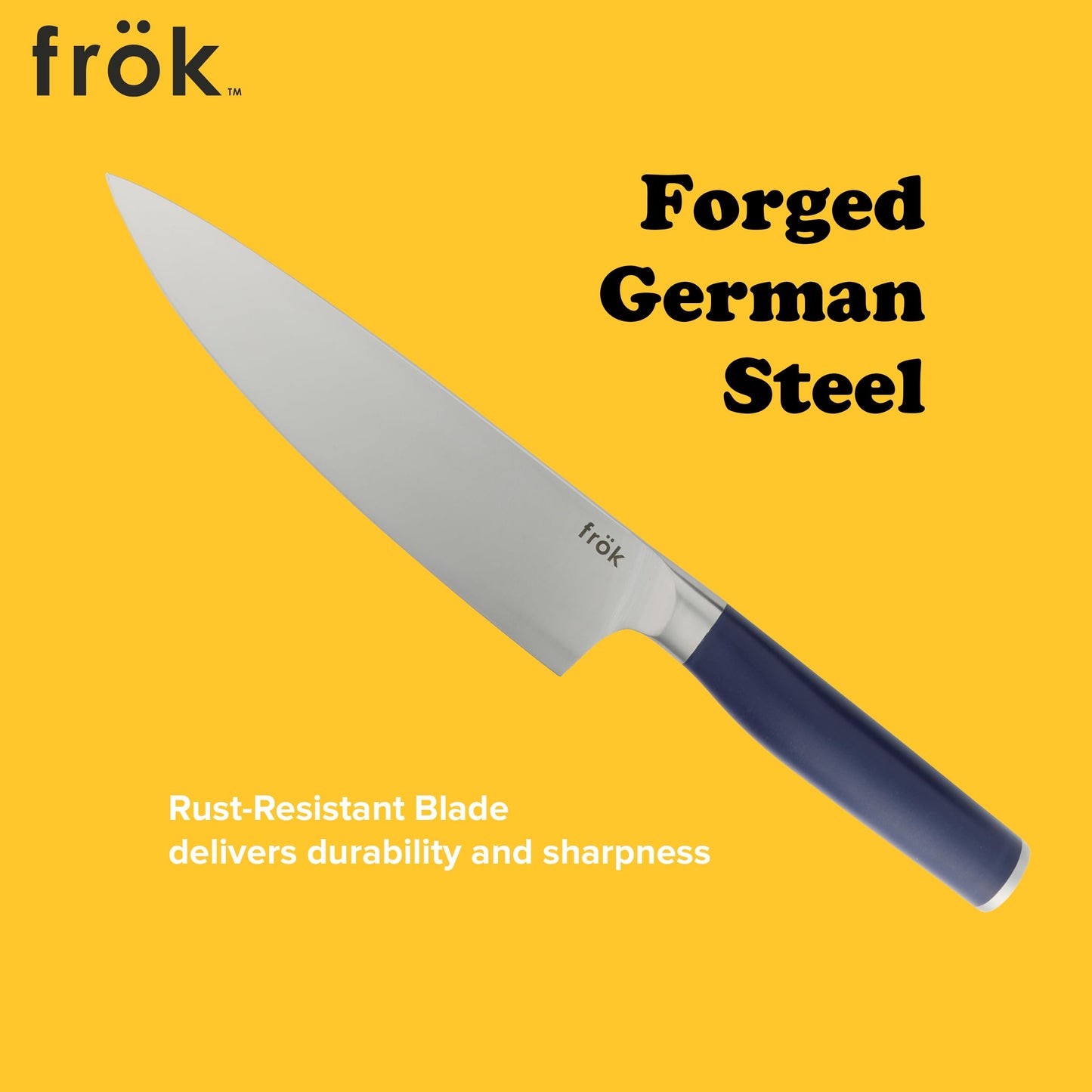 6-Piece German Steel Knife Set with Block