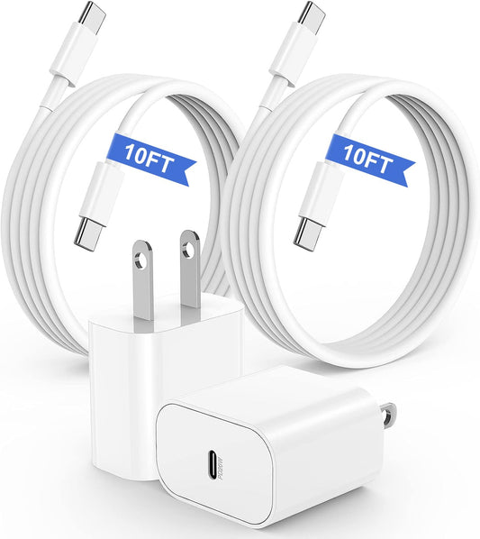 20W USB C Fast Charger with 10ft Cable