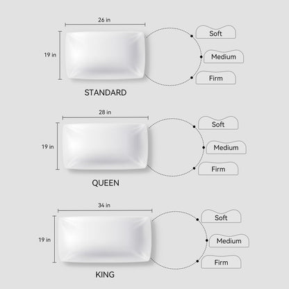 2 Pack SLEEP ZONE Queen Bed Pillows