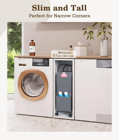 Luxspire 75L Rolling Laundry Hamper with Lid