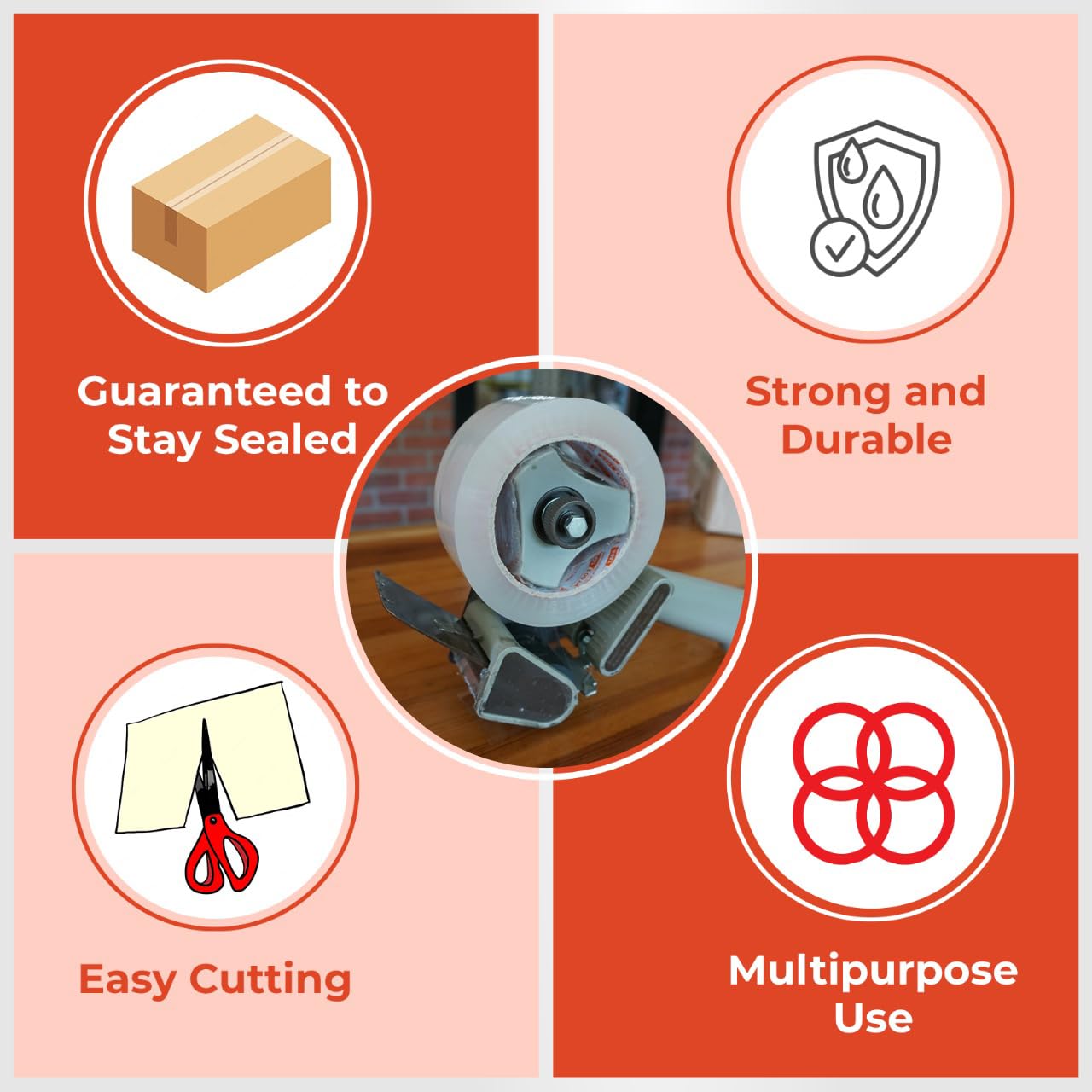 My Go 2 Tape - Packing Tape for Shipping, Mailing, Sealing and Moving, Strong Adhesion Clear Packing Tape Rolls, True 2.30 Mil Thick Shipping Tape with Standard Width, 110 Yard Rolls, 6 Pack