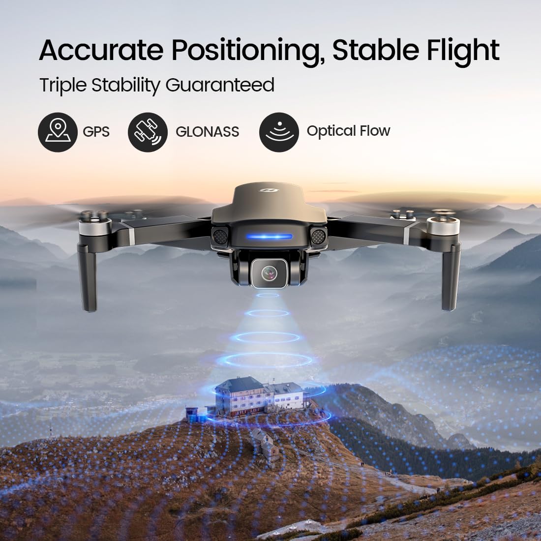 Holy Stone HS360S 4K GPS Drone with 3 Batteries