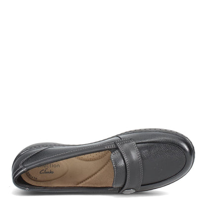 Clarks Women's Black Leather Cora Daisy Loafers