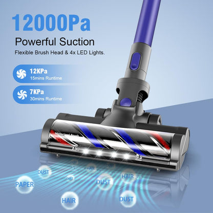 POGAI Cordless Vacuum Cleaner with Powerful Suction