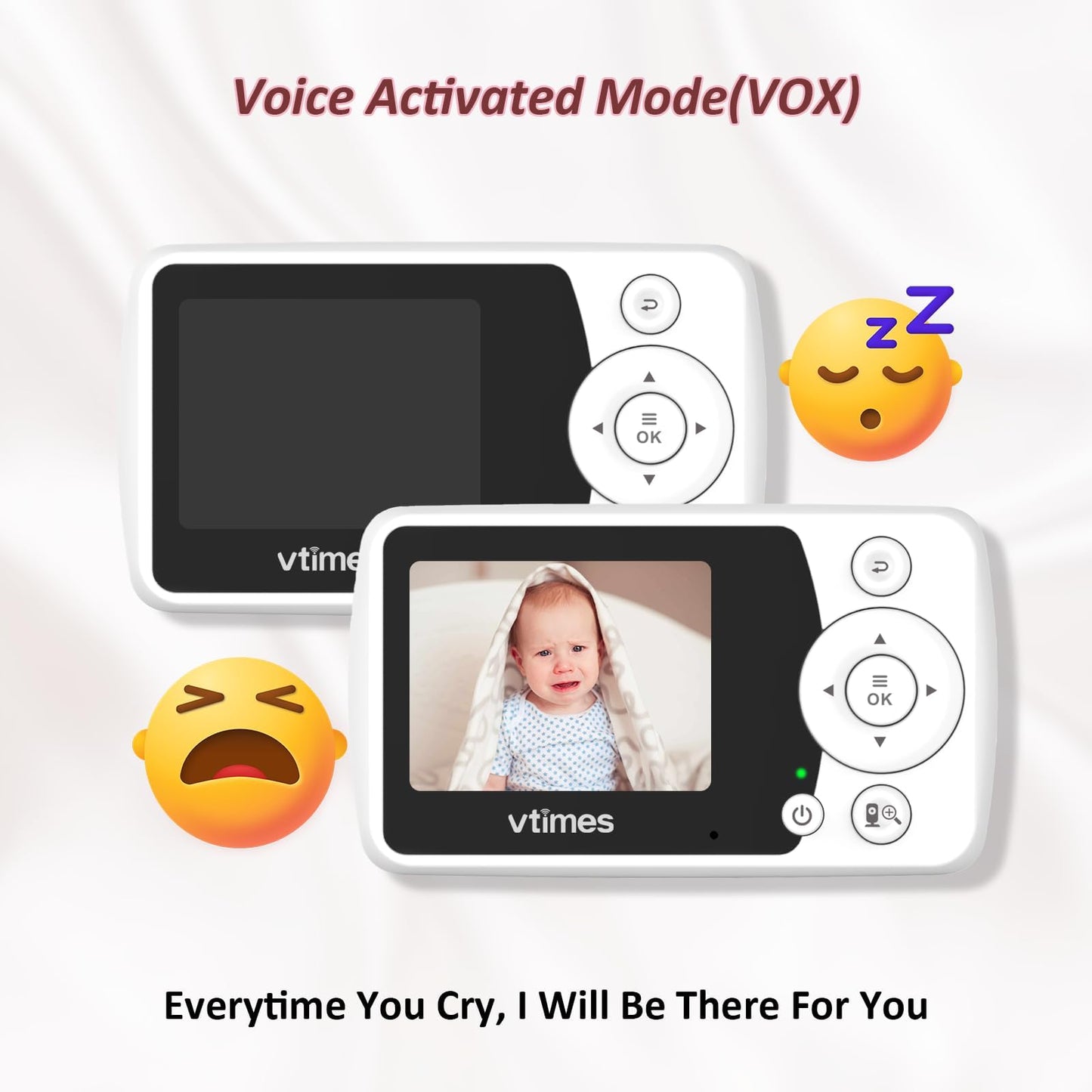 Video Baby Monitor with Night Vision & Audio