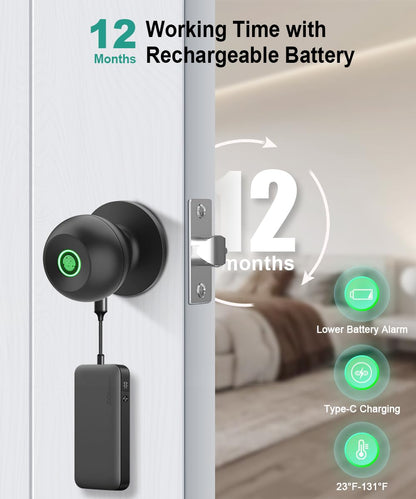 Biometric Smart Fingerprint Door Lock with App Control