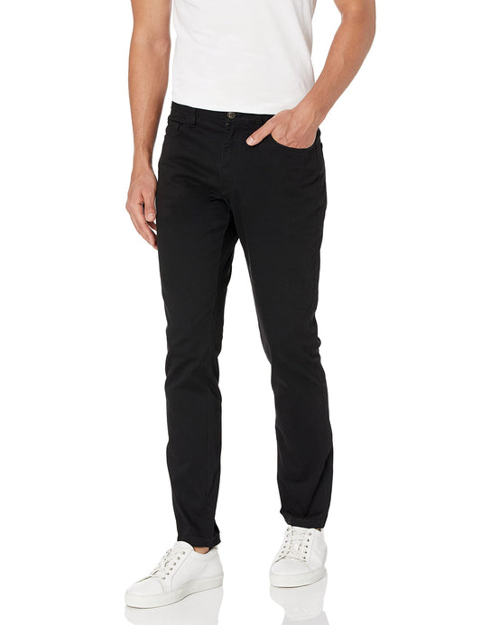 Amazon Essentials Men's Skinny-Fit 5-Pocket Comfort Stretch Chino Pant (Previously Goodthreads), Black, 29W x 29L