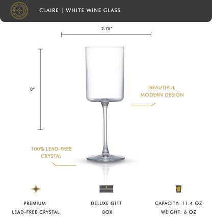 2 Pack JoyJolt Elegant Wine Glass Set