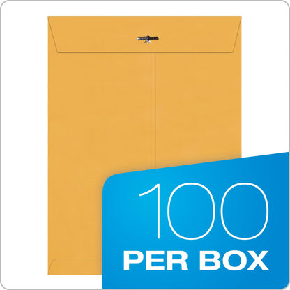 Quality Park 9x12 Gummed Clasp Envelopes, 100 Pack