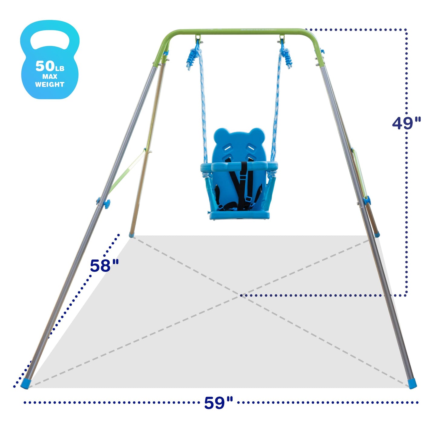 Sportspower Toddler Swing Set with Safety Harness