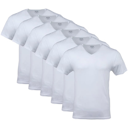 Gildan Men's V-Neck T-Shirts 6-Pack, White