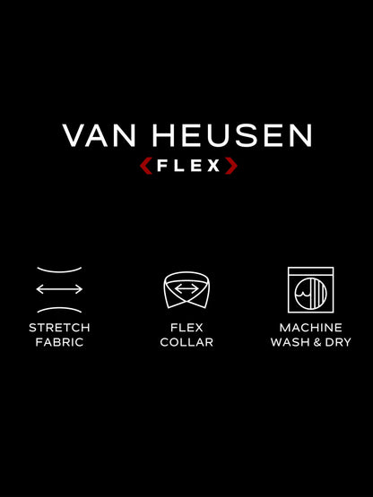 Van Heusen mens Slim Fit Flex Collar Stretch Solid Dress Shirt, White, 15.5 Neck 32 -33 Sleeve Medium US