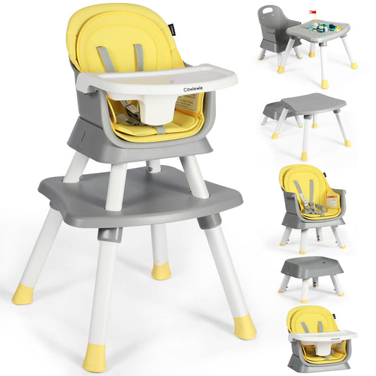 Cowiewie 8-in-1 Baby High Chair and Table Set