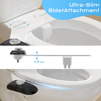 Clirass Non-Electric Bidet Attachment with Dual Nozzles