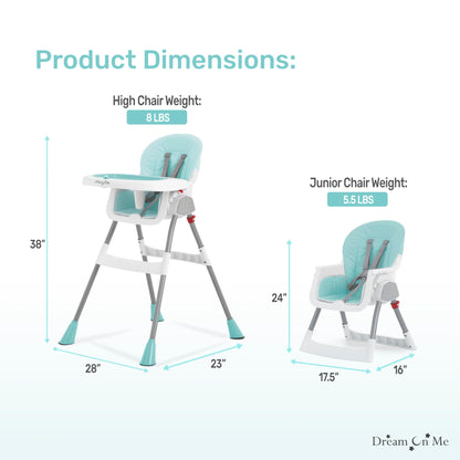 Dream On Me Portable 2-in-1 High Chair