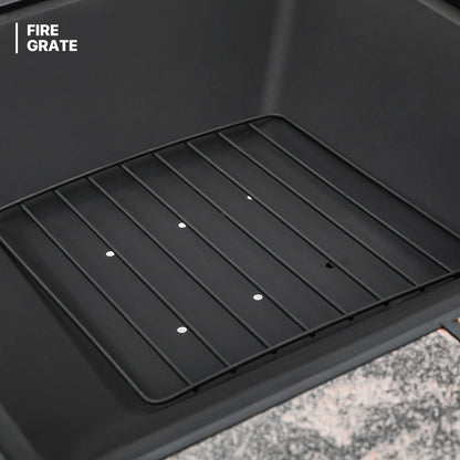 30" Portable Fire Pit Table for Backyard BBQ