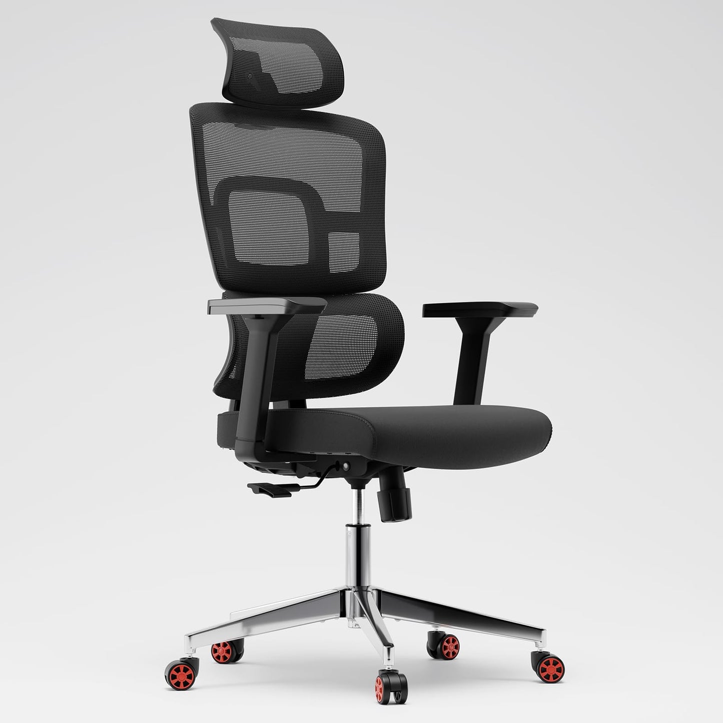 SICHY AGE Big and Tall Office Chair, Home Office Desk Chairs with Lumbar Support and Adjustable Headrest, Ergonomic High Back Office Chairs with Wheels for Work and Study, Black
